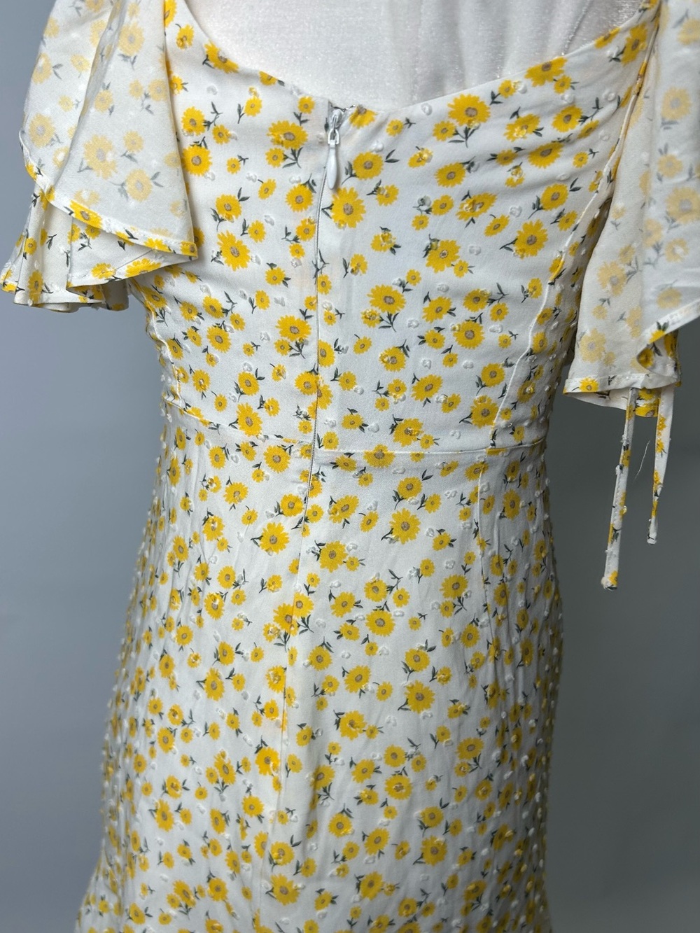 Yellow Floral Ruffle Sundress - Picture 4 of 6
